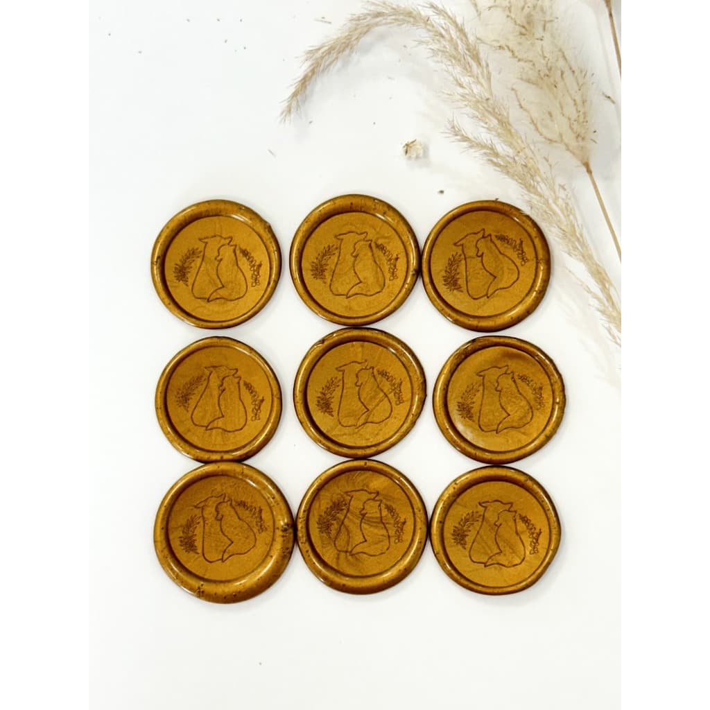 Lacres de cera Raposas convite de casamento - Envio Imediato