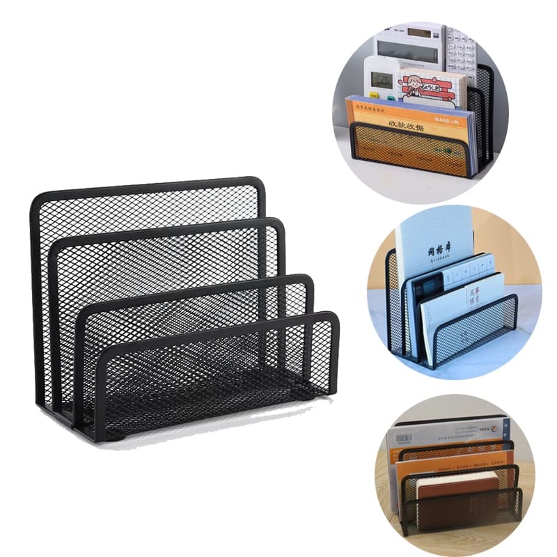 Organizador Mesa Escritório Porta Carta Papel Porta Objeto 3 Divisórias