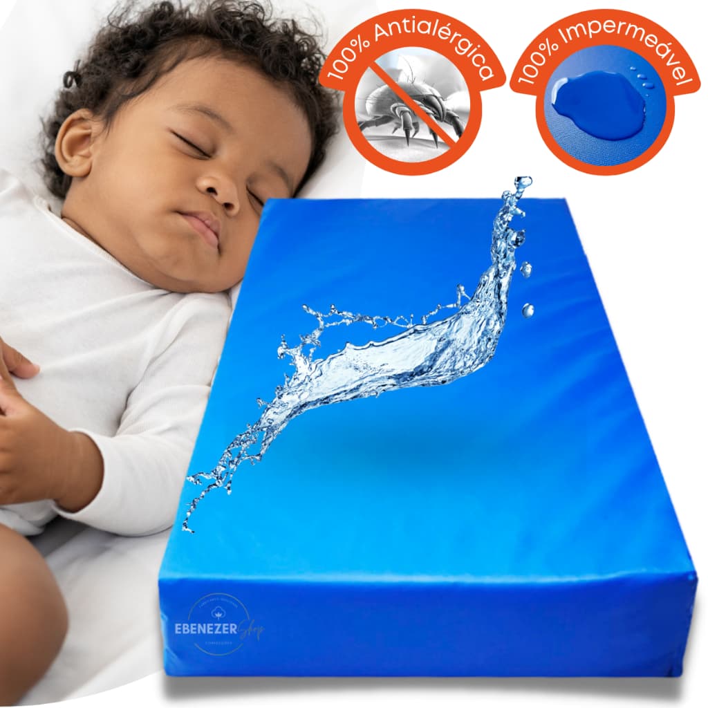 Capa de Colchão Berço Mini Cama Impermeável Cama Infantil Bebê Capa Antialérgica AntiXixi Antiácaro