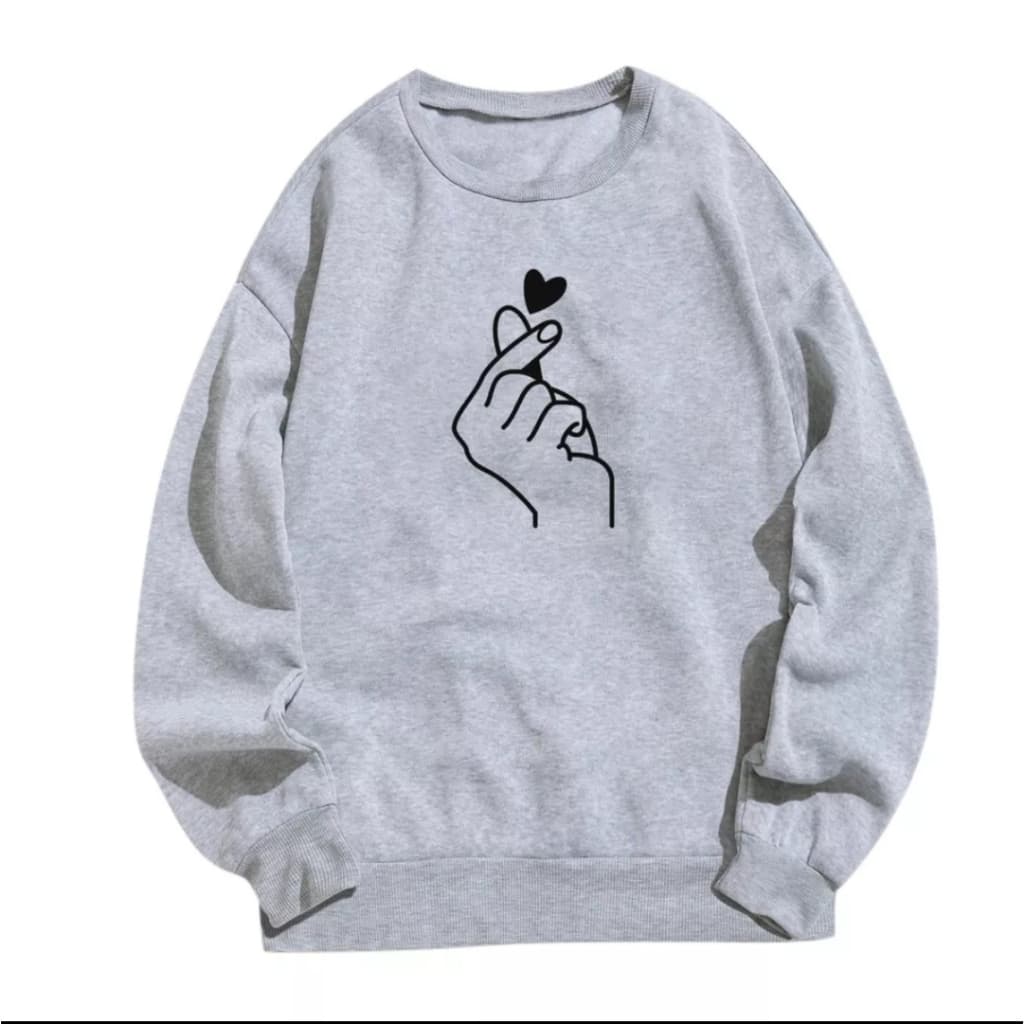 Suéter de Moletom Unissex Lançamento Coração Coreano  Tecido de Alta Qualidade Flanelado