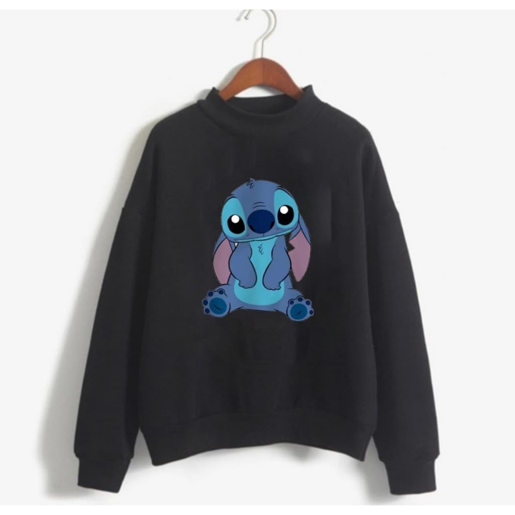 Suéter de Moletom Unissex Lançamento O Stitch Triste Tecido de Alta Qualidade Flanelado