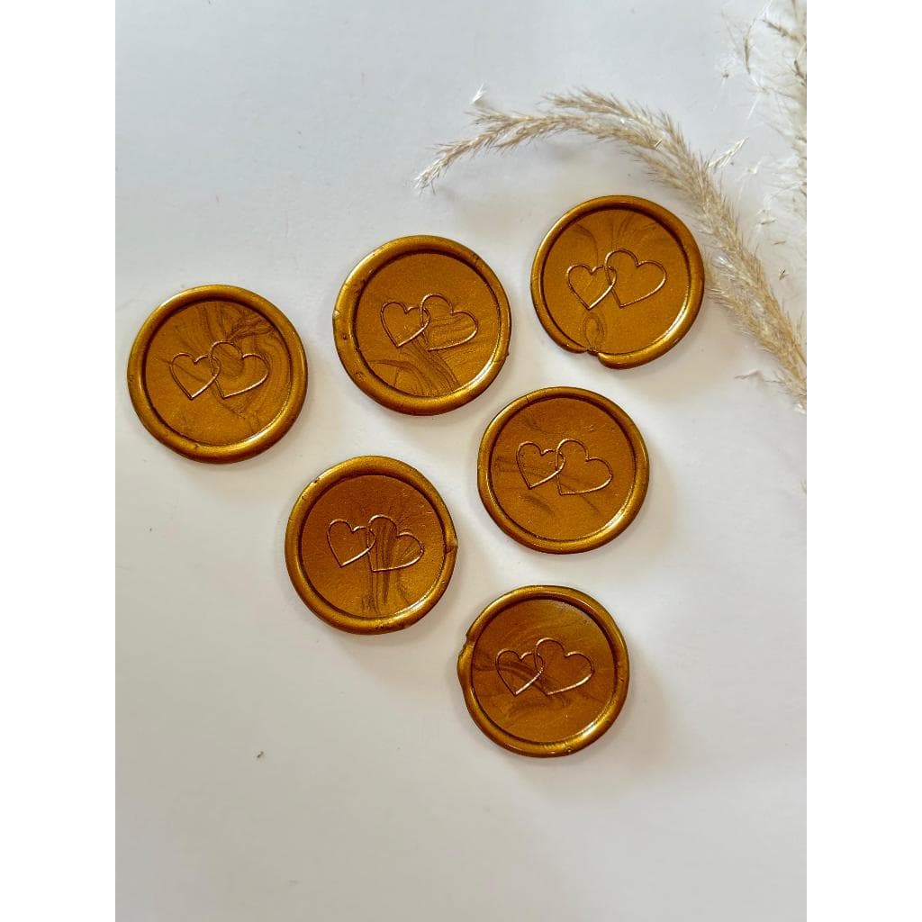 Lacres de cera Coração convite de casamento - Envio Imediato