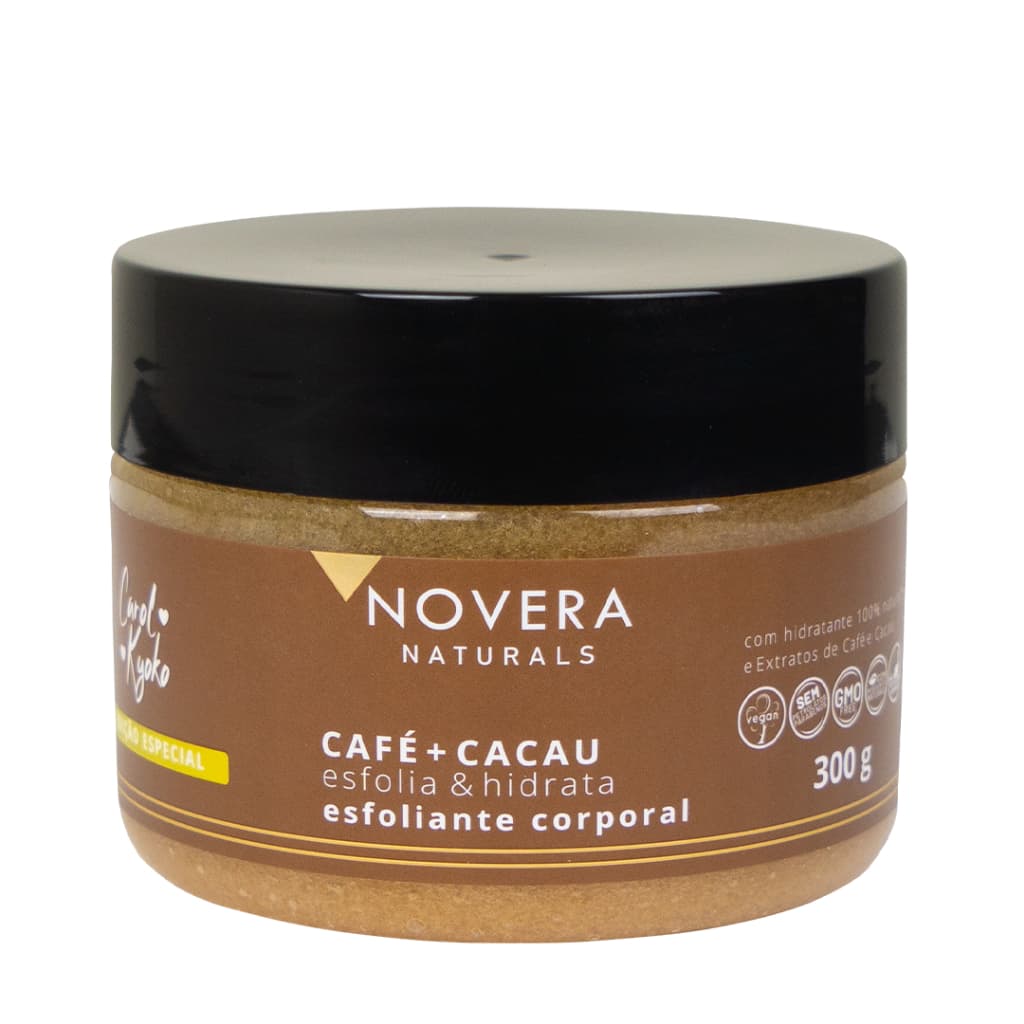 Esfoliante Corporal Hidratante Cacau + Café Carol Kyoko 300g Novera Left