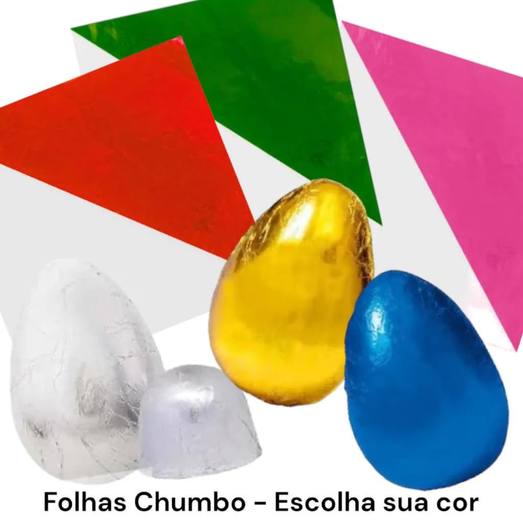 Papel Chumbo Para Ovo De Páscoa Com 10 Folhas Grande Chocolate 43,5x59cm