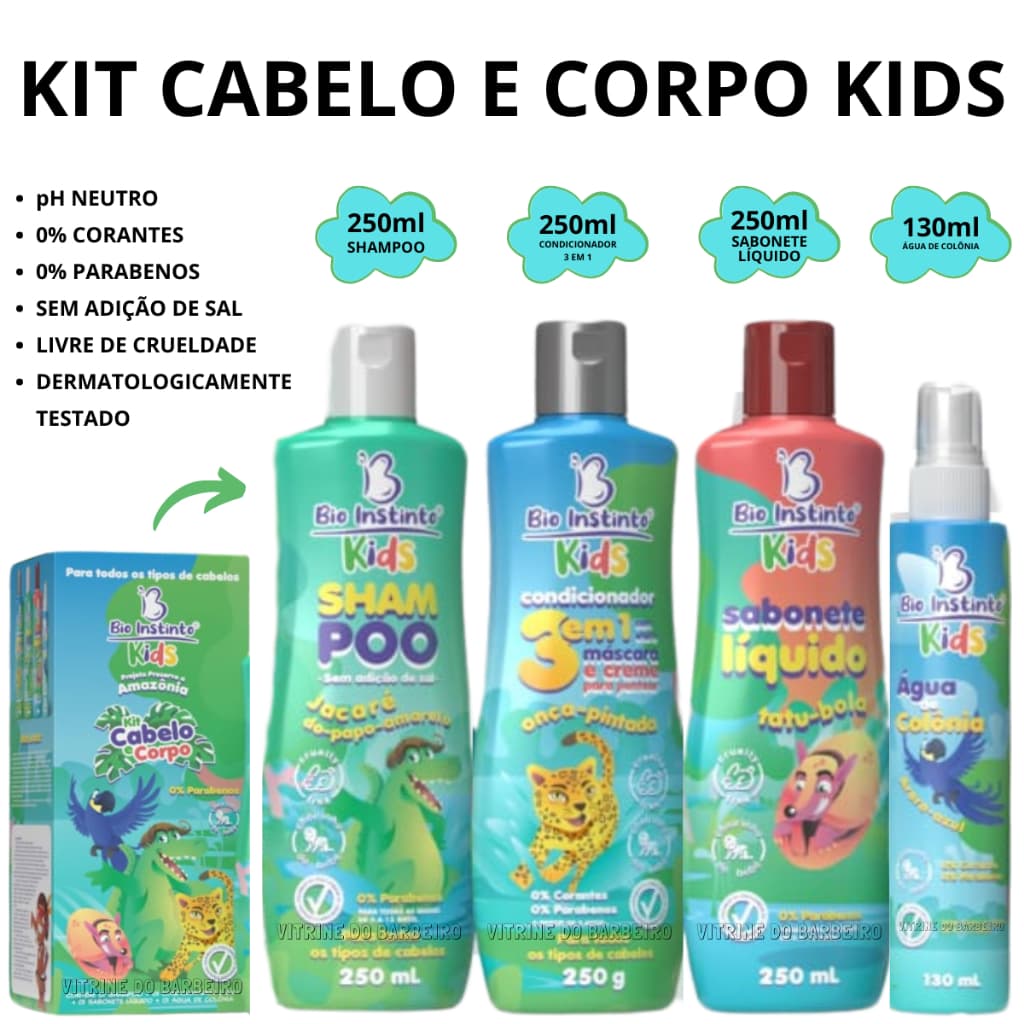 Kit Para Higiene Infantil Kit Cabelo e Corpo Recém Nascido!!