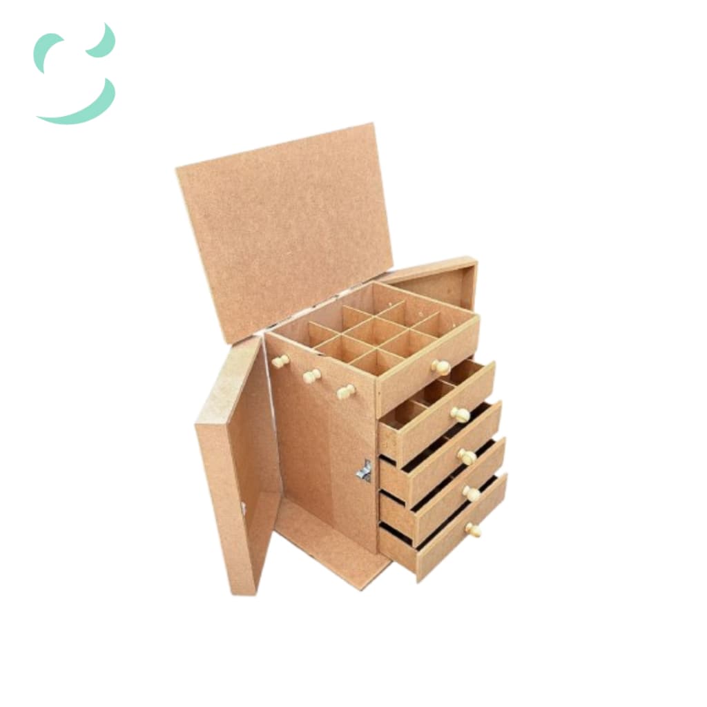 Cômoda porta joias bijuterias em mdf cru organizador lisa