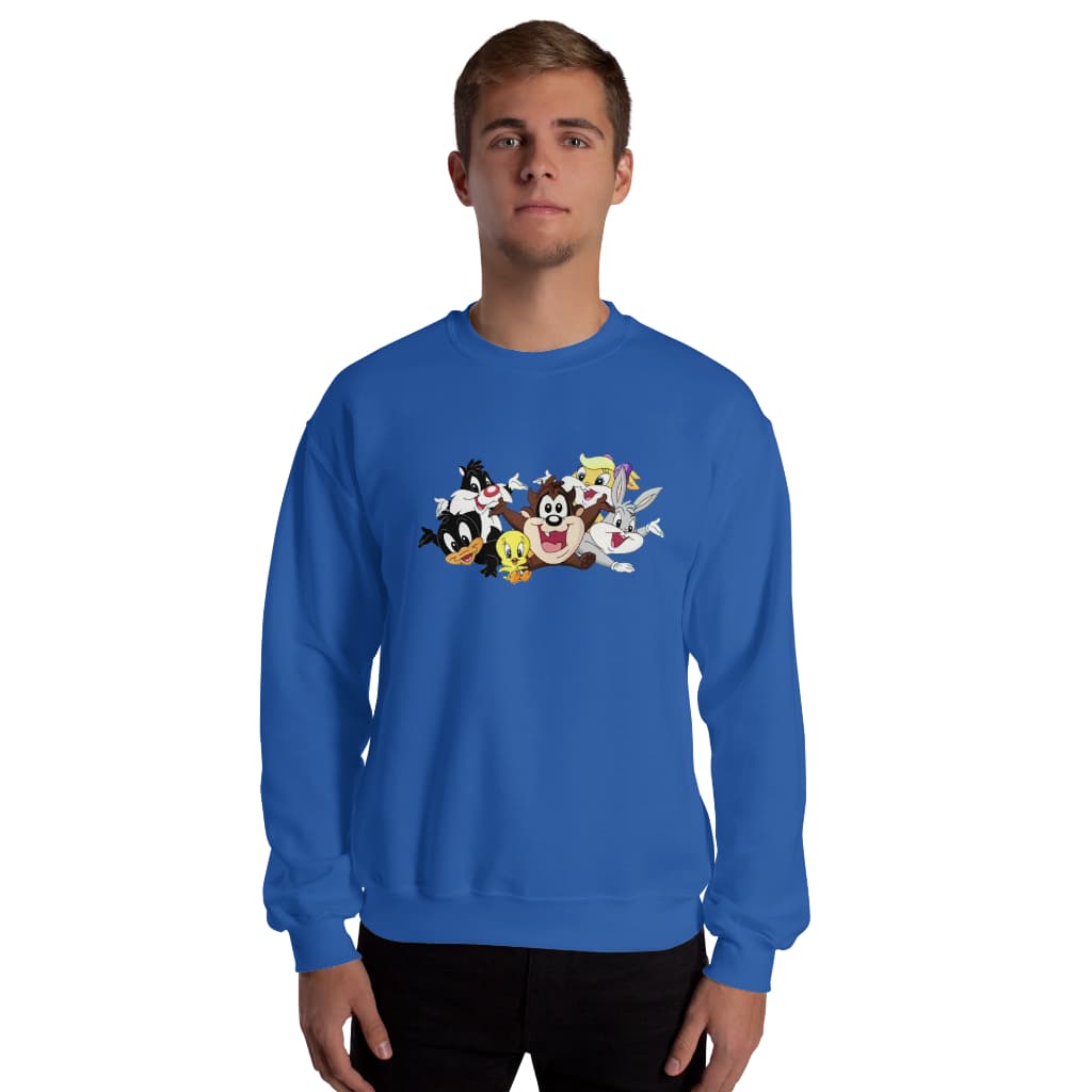 Suéter de Moletom Confortável Lançamento Desenho Looney Tunes Tecido de Alta Qualidade Flanelado