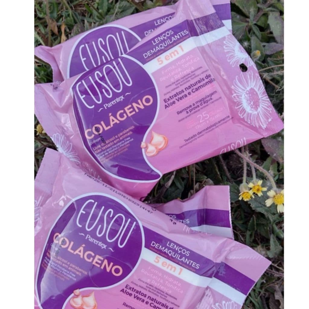 Lenço Demaquilante Colágeno Eu Sou 5 em 1 - Parentex