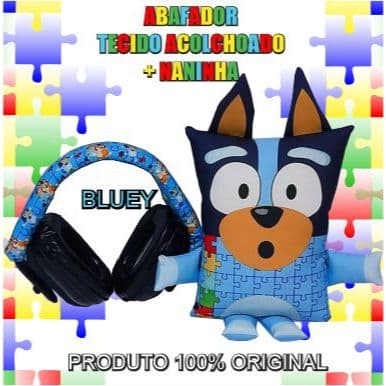 Abafador de ruídos ACOLCHOADO BLUEY protetor de ruídos