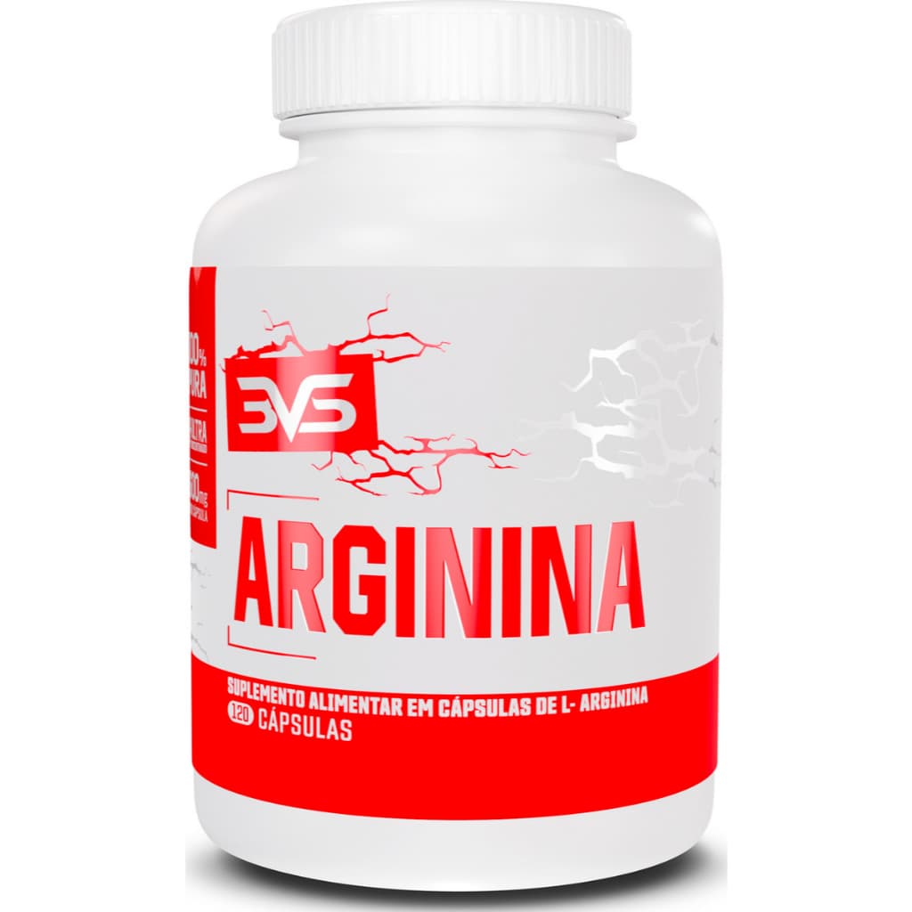 Arginina 100% Pura Fórmula Para A Vasodilatação Com 2328mg De Arginina Por Dose 120 Cápsulas