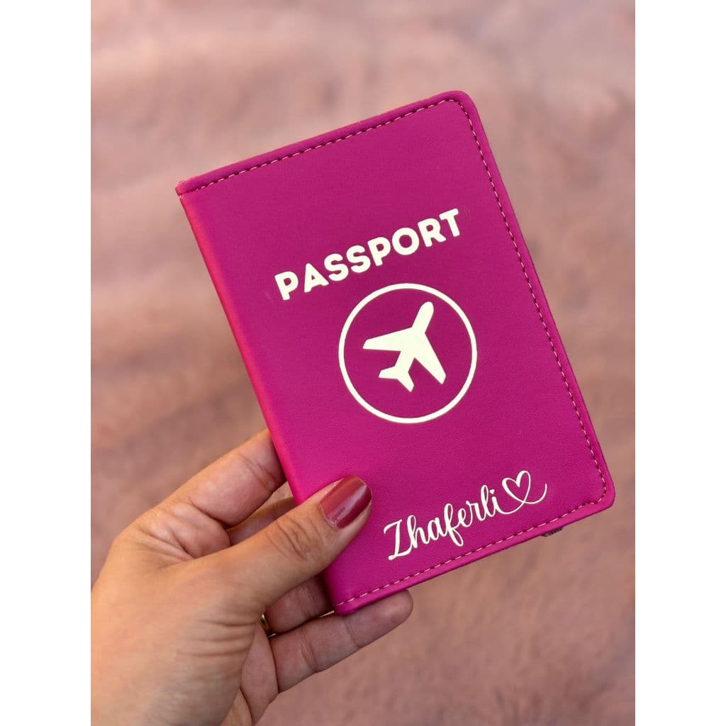 Carteira Capa Porta Passaporte Personalizado Com Nome