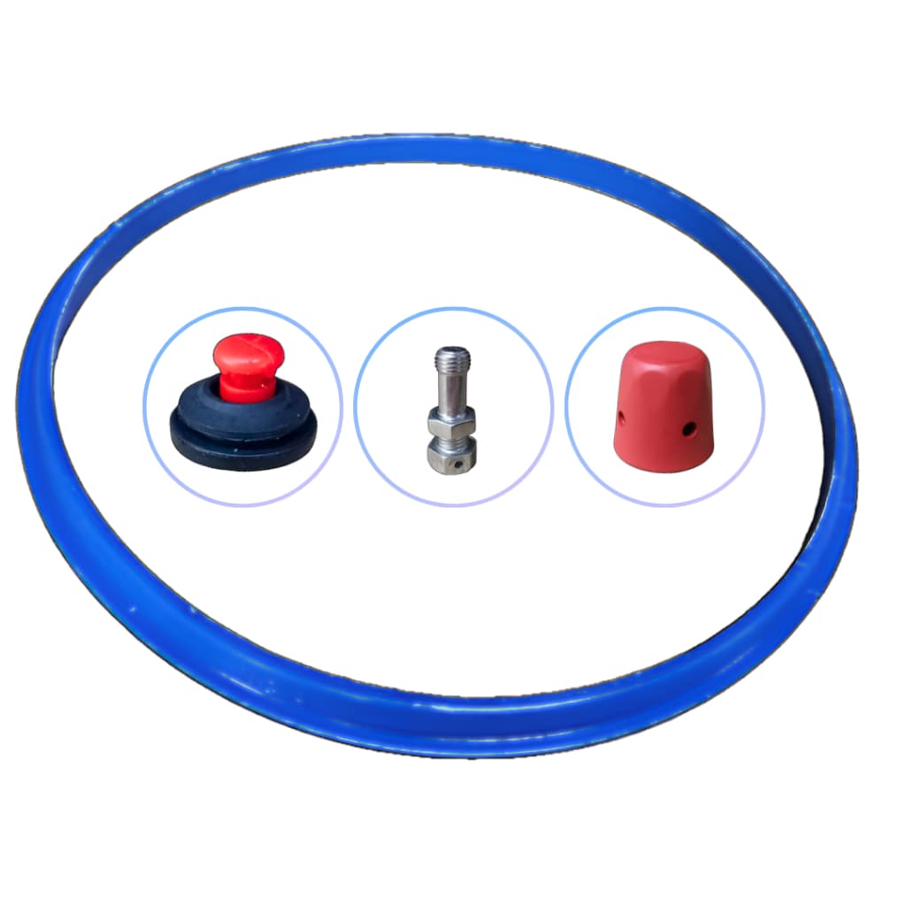 Kit Reparo Borracha Panela de Pressão 3 - 4,5 Litros + Selo Nitrilico + Peso Vermelho + Pino