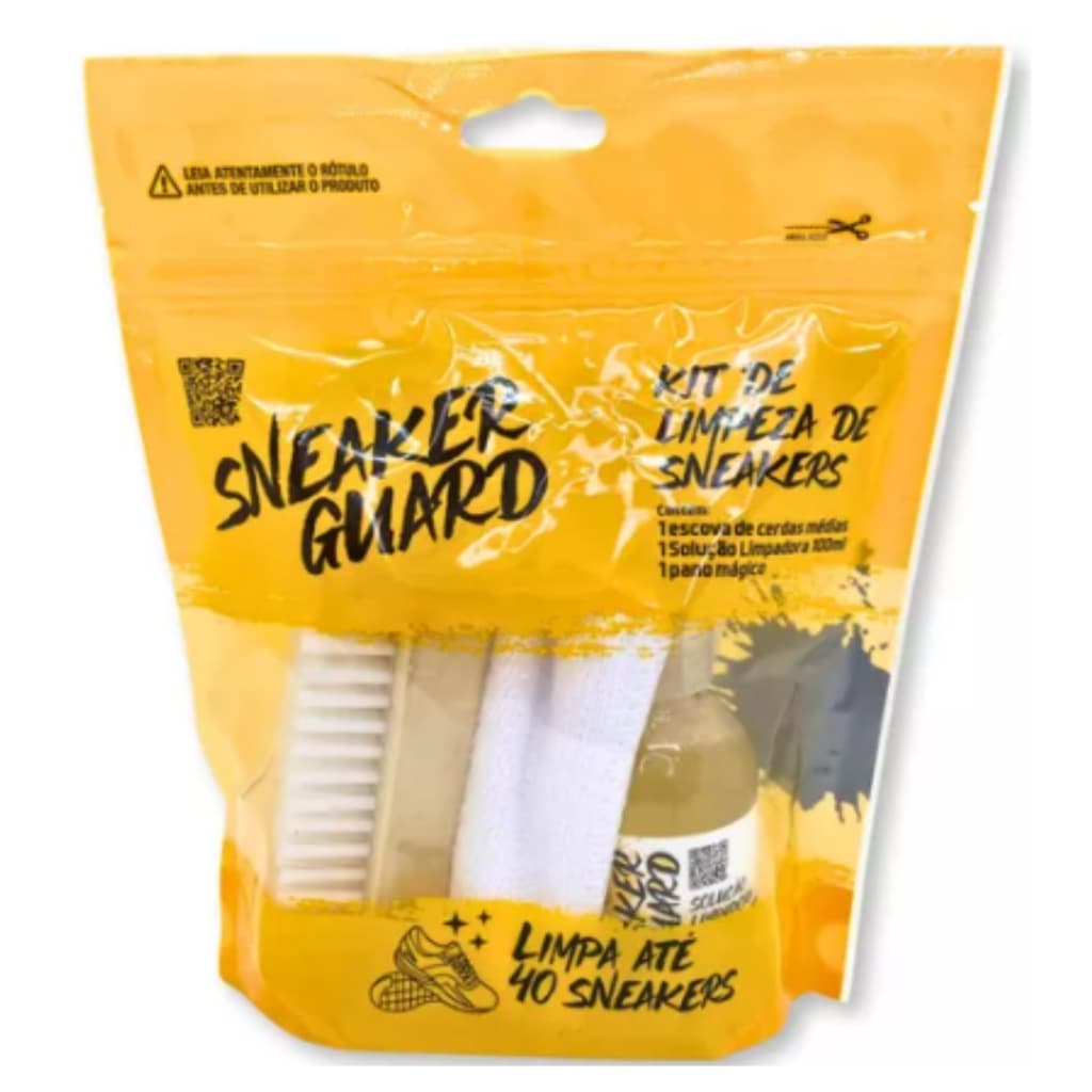 LIMPADOR TENIS CALÇADOS SNEAKER GUARD KIT COM 250ML + ESCOVA + PANO MÁGICO