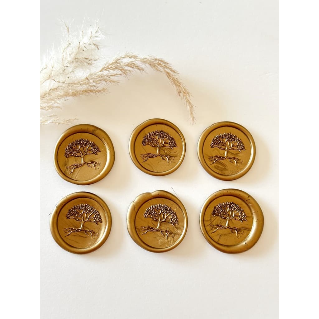 Lacres de cera Arvore Raiz convite de casamento - Envio Imediato