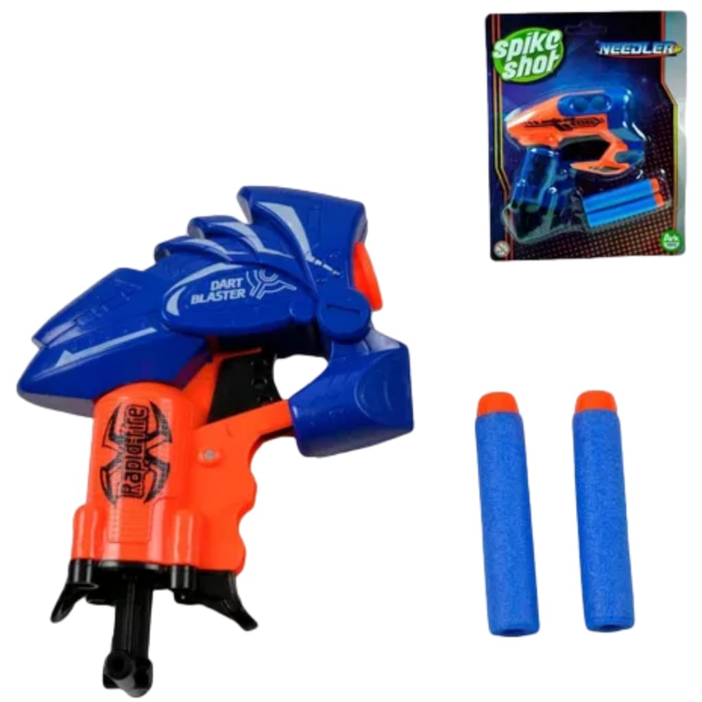 Pistola Lança Dardo 21cm 03 Peças Spike Shot