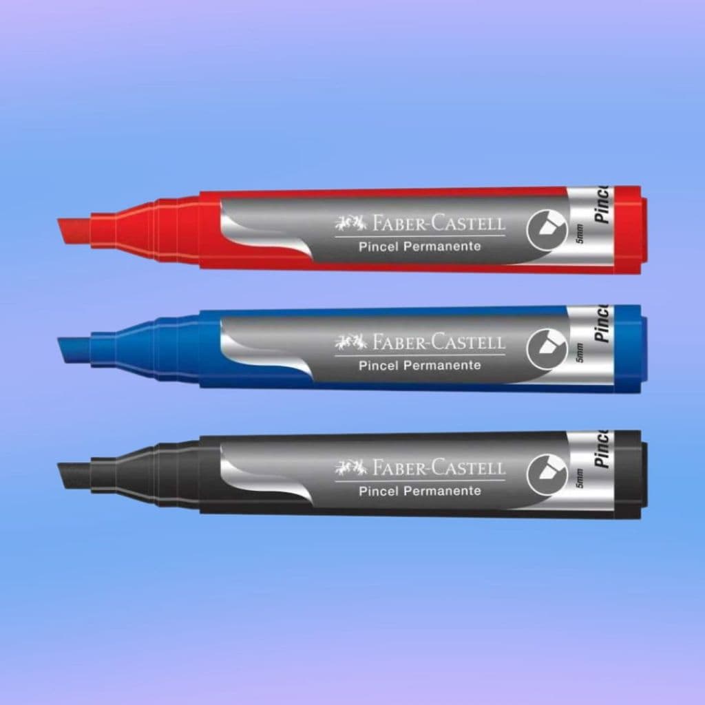 Pincel Marcador Permanente Cores Básicas Faber-Castell