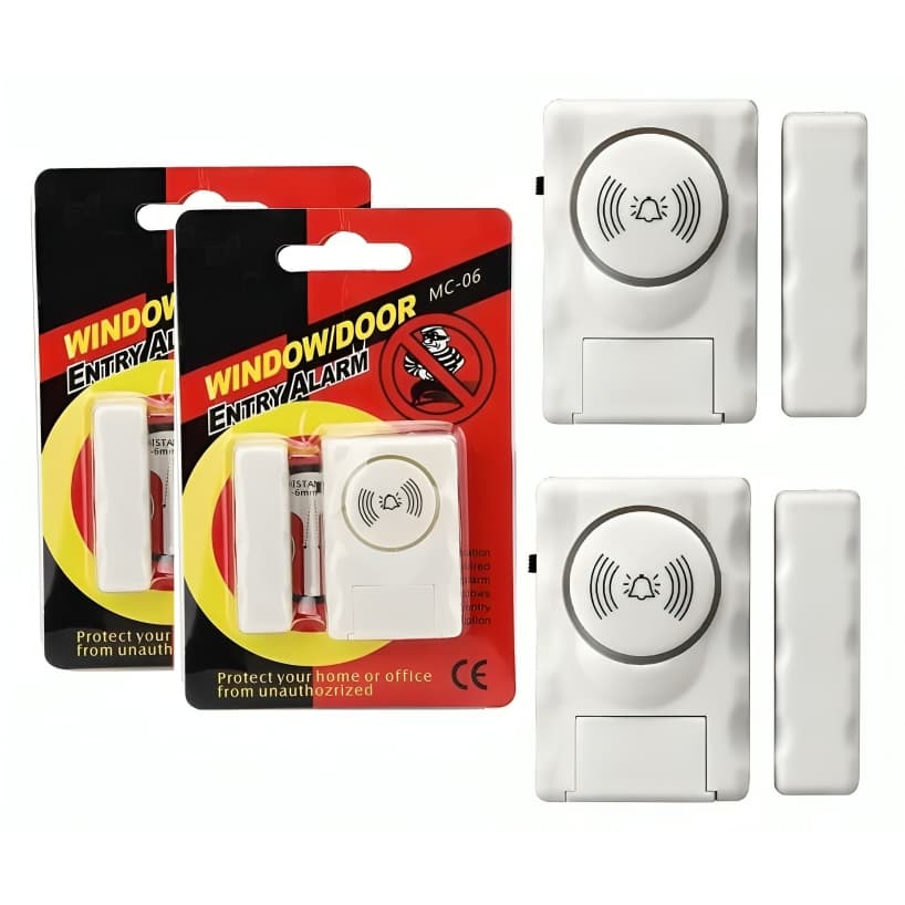 Alarme Sonoro Para Portas e Janela Sem Fios Alarme Para Casa Anti-Furto Alarme Anti-Ladrão