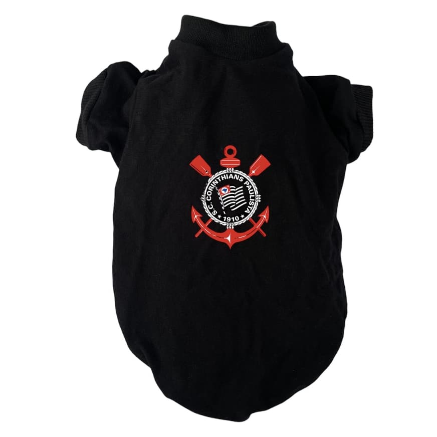 Camiseta Roupa Pet Corinthians Algodão Futebol Cachorro Gato verão fresca corintianos