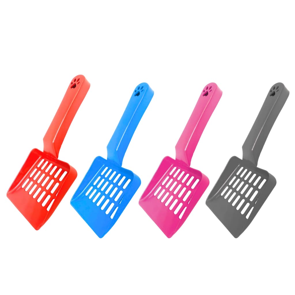 Kit 5 Pazinhas Higiênica Gatos Coletor de Fezes Plástico Caixa de Areia Pá Cocô Gatinhos Cores