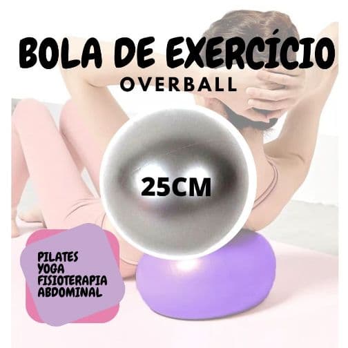 Bola de Yoga 25cm Pilates Ginastica Exercicio Suiça Fisioterapia PVC Overball