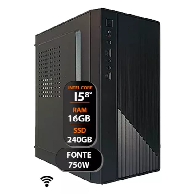 Computador Intel Core I5 8°ger Ddr4 16gb Ram Ssd 240gb 750w