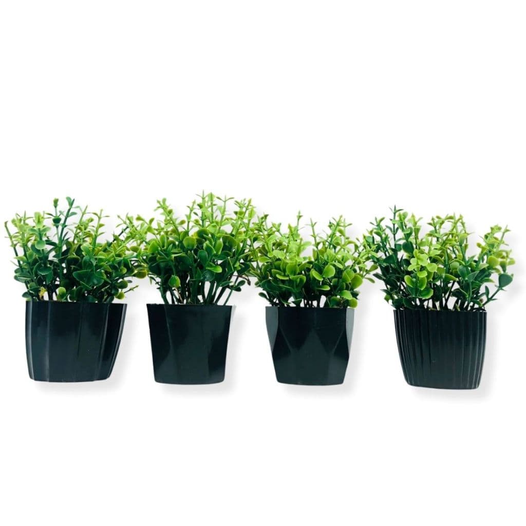 KIT 4 VASOS VASINHOS DECORATIVOS COM FLORES ARTIFICIAIS PARA CASA