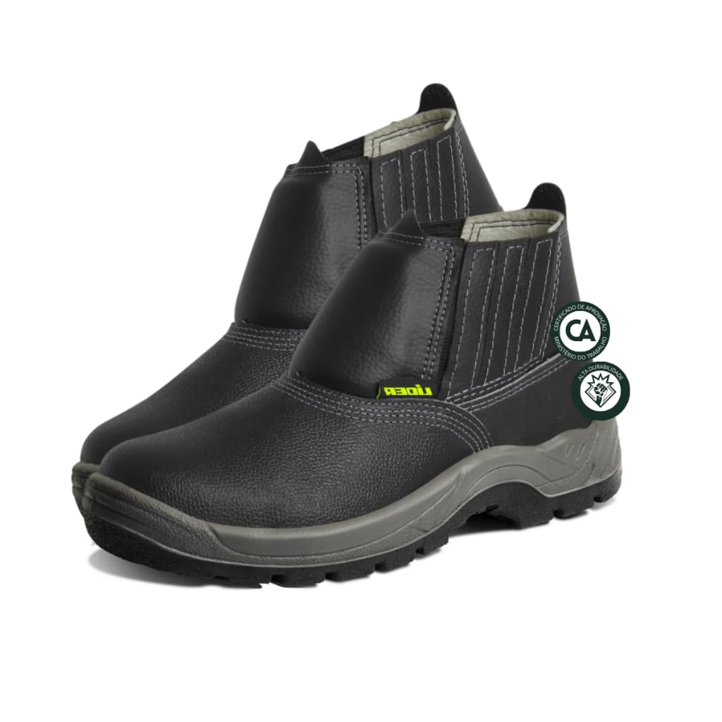 Bota de segurança lider com bico de PVC e solado em bidensidade, EPI L106PVC