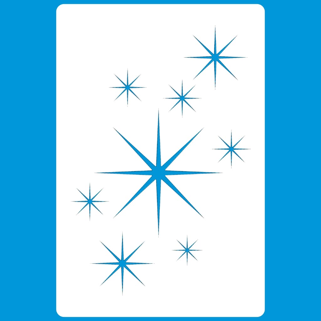 Stencil 8 X 12 Estrelinhas Molde Vazado Para Pintura Tecido Mdf Madeira Parede Camiseta Pano Prato
