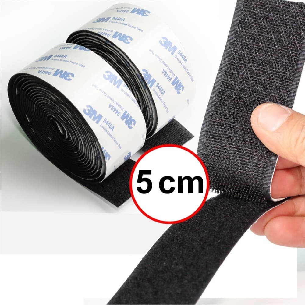 Velcro Adesivo Largo 50mm (5cm) Auto Colante Fixa Tudo
