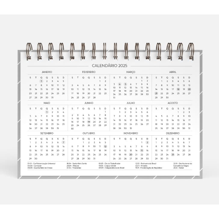Refil / Miolo Impresso A5 para Calendário de Mesa 2026