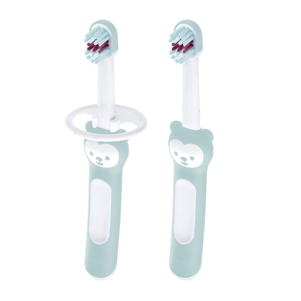 Kit 2 Escova Dental Bebê Infantil Mam Baby's Brush 6+ Meses Azul