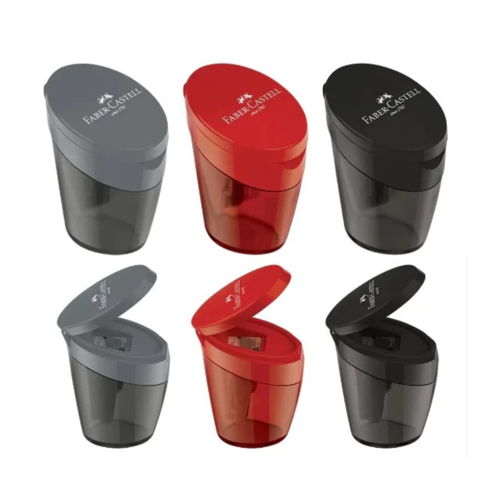 Apontador com Depósito Elipse Faber-Castell  Und/Kit - ORIGINAL