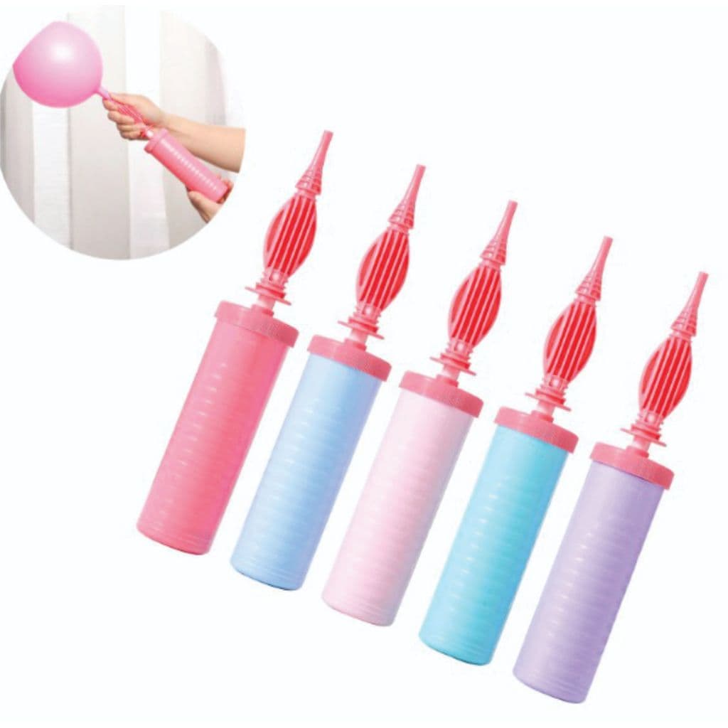 Bomba Manual de Encher Inflar Balão Bexiga Enche na Ida E Volta Colorido