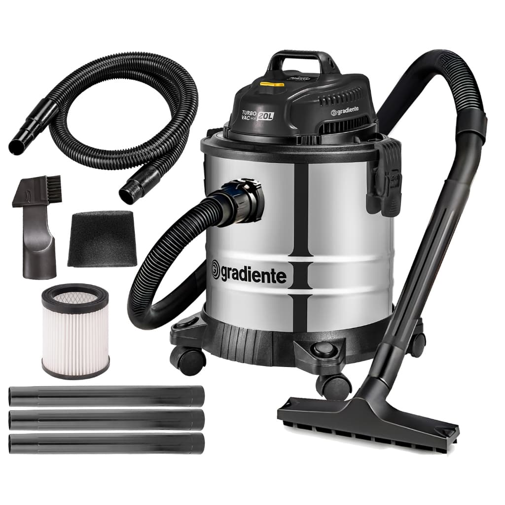 Aspirador De Pó E Água Profissional Aço Inox 20 Litros 1200w