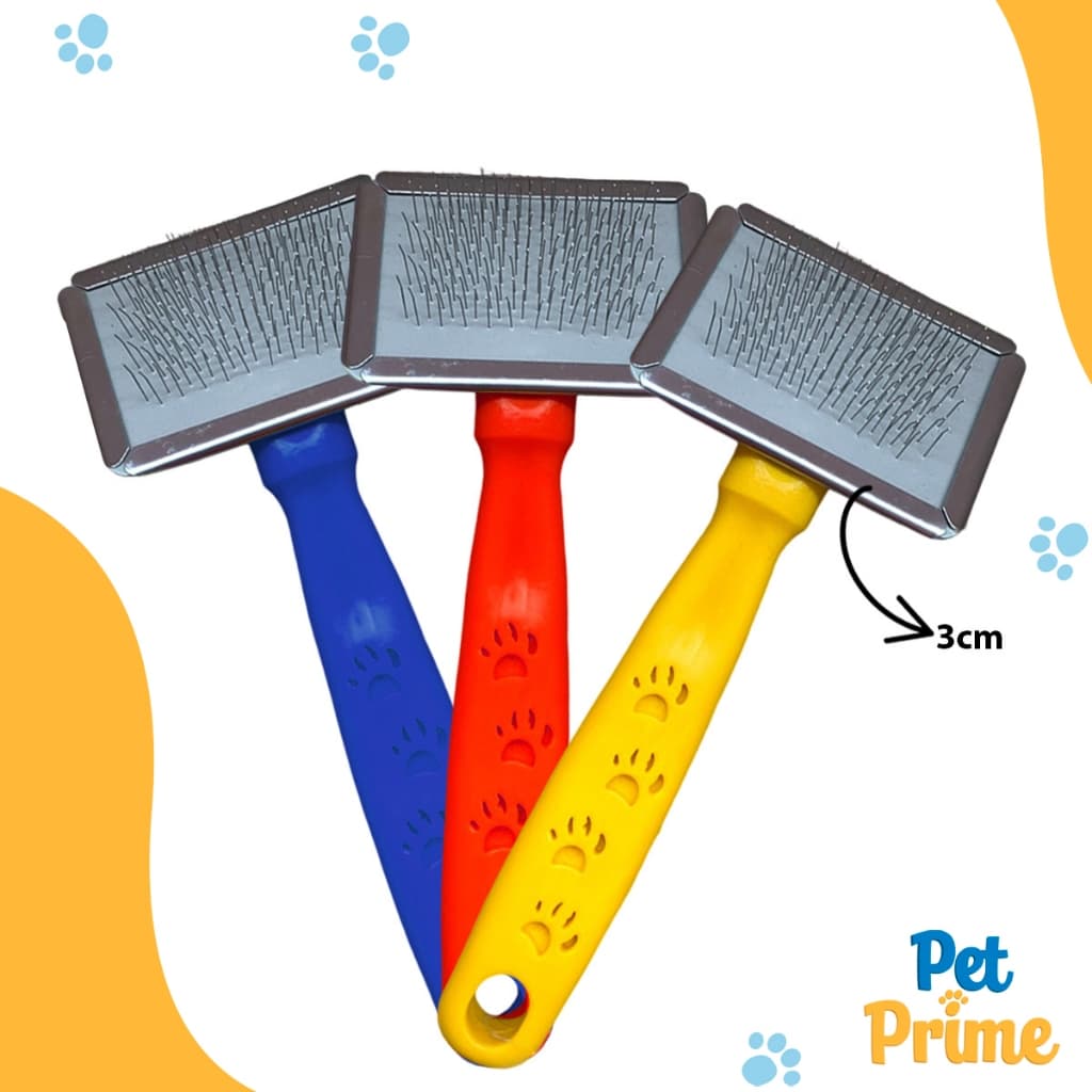 Rasqueadeira  Escova para Cachorro Cabo de Plástico Pequena Savana Pet