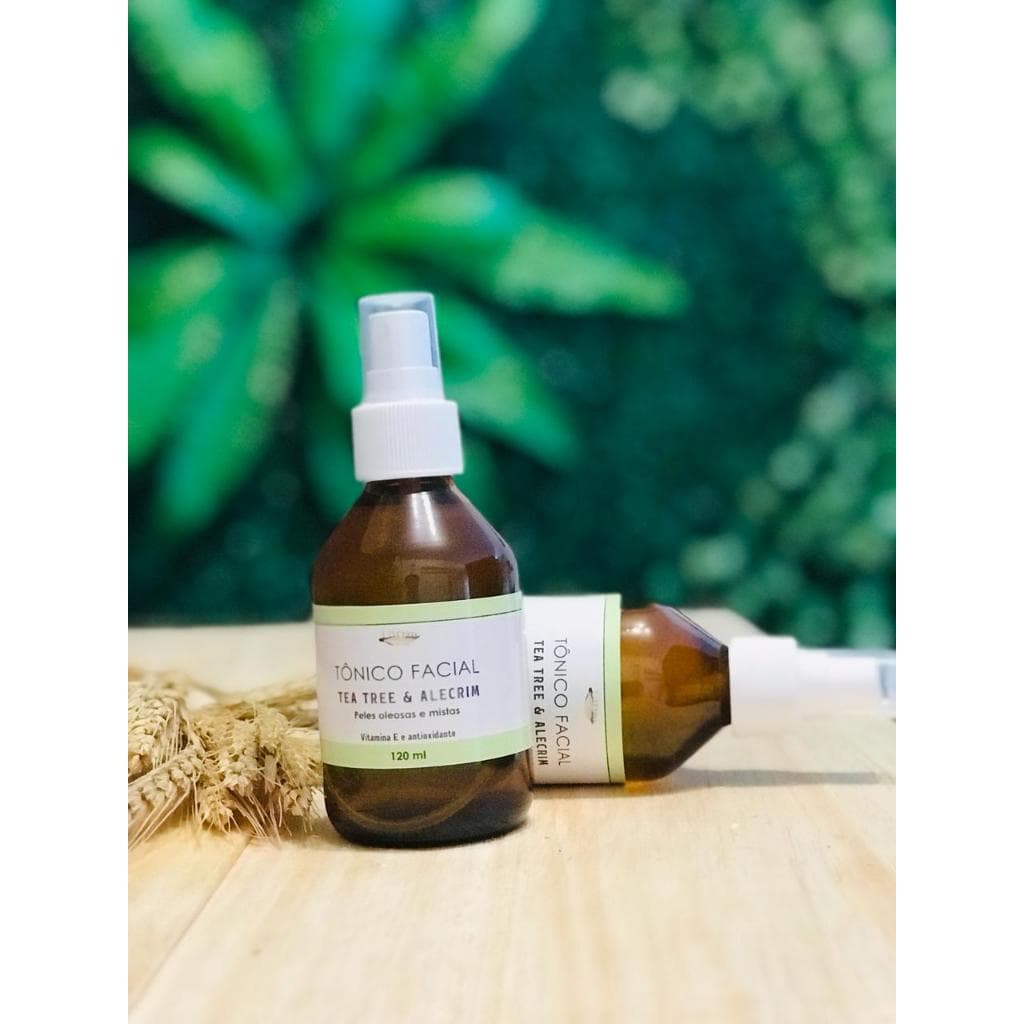Tônico facial peles oleosas e mistas tea tree e alecrim