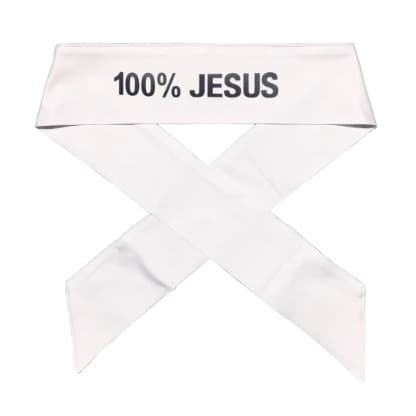 Faixa de Cabelo 100% JESUS, Adulto , Infantil, Jovem, Testeira para cabeça Headband Tiara Fita