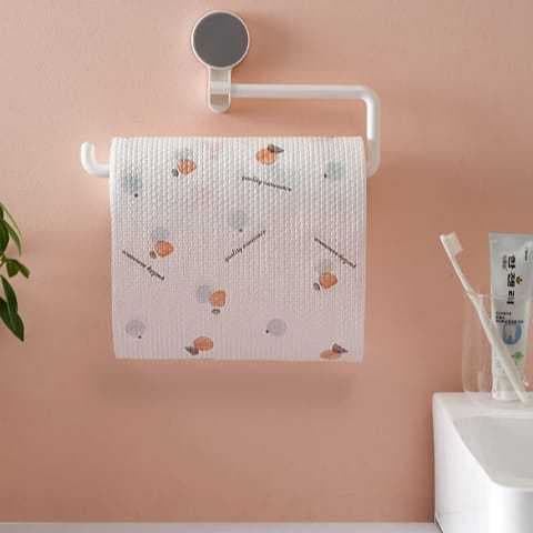 E311 Rolo Lenço a Seco com 125 Peças, Limpeza Reutilizável Absorvente Lavável Estampado