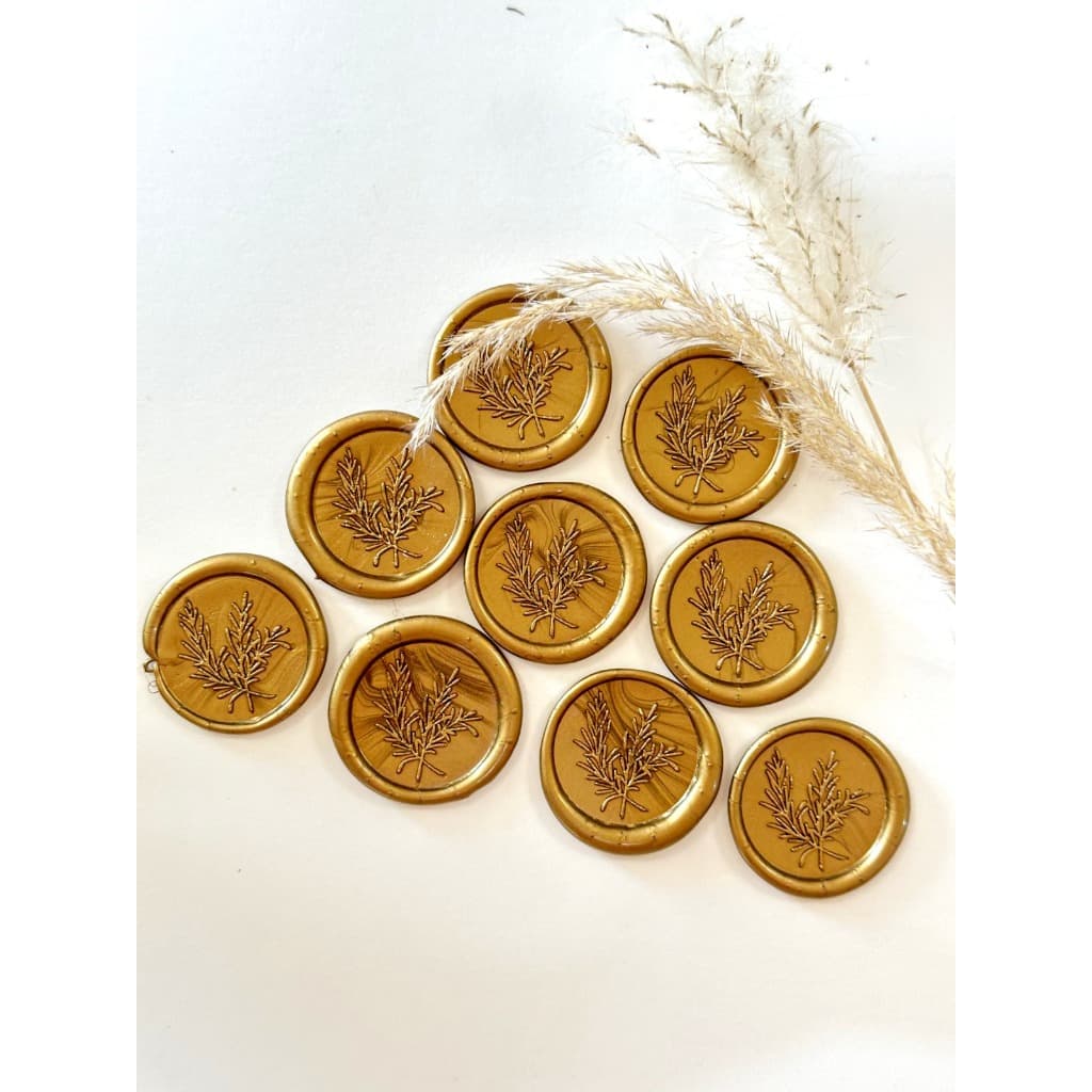 Lacres de cera Alecrim convite de casamento - Envio Imediato