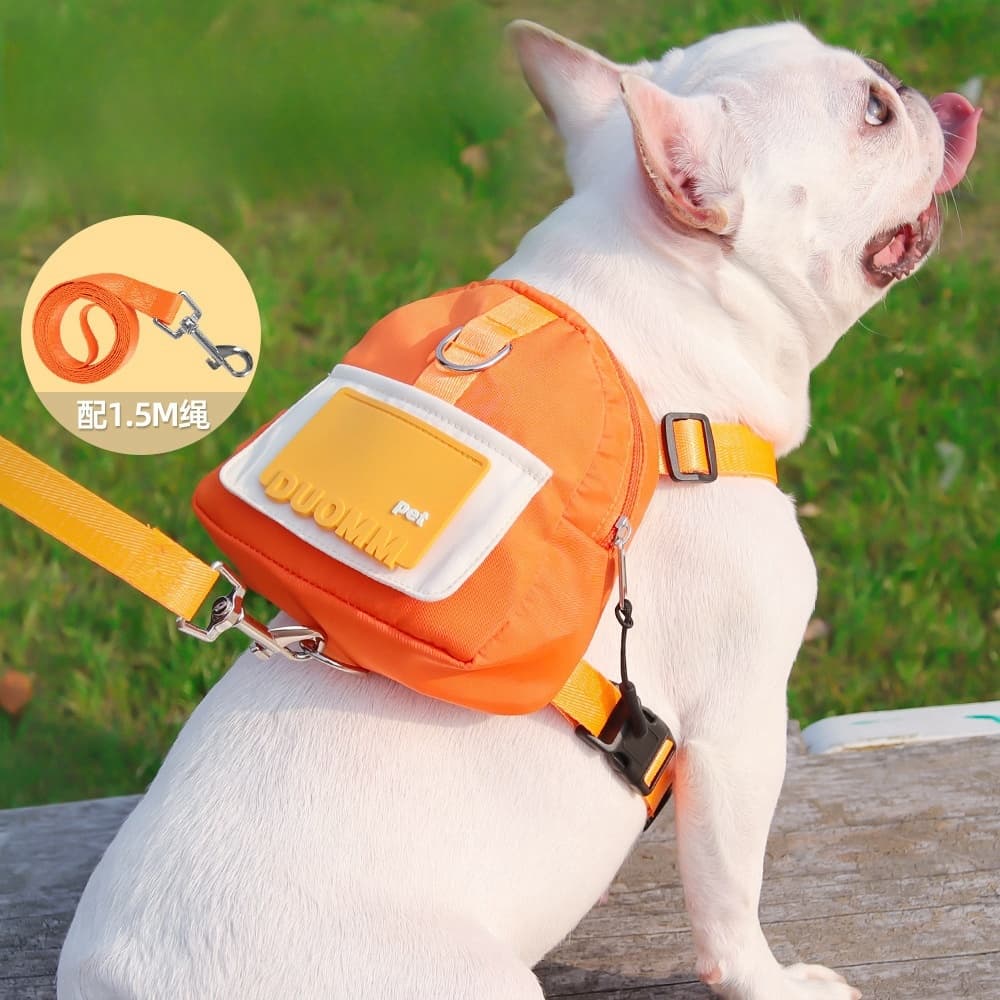 Mochila Pet Para Cachorro Cães Gatos Coleira Peitoral Com Guia Mini Saco De Ombro Bolsa024-167/168V