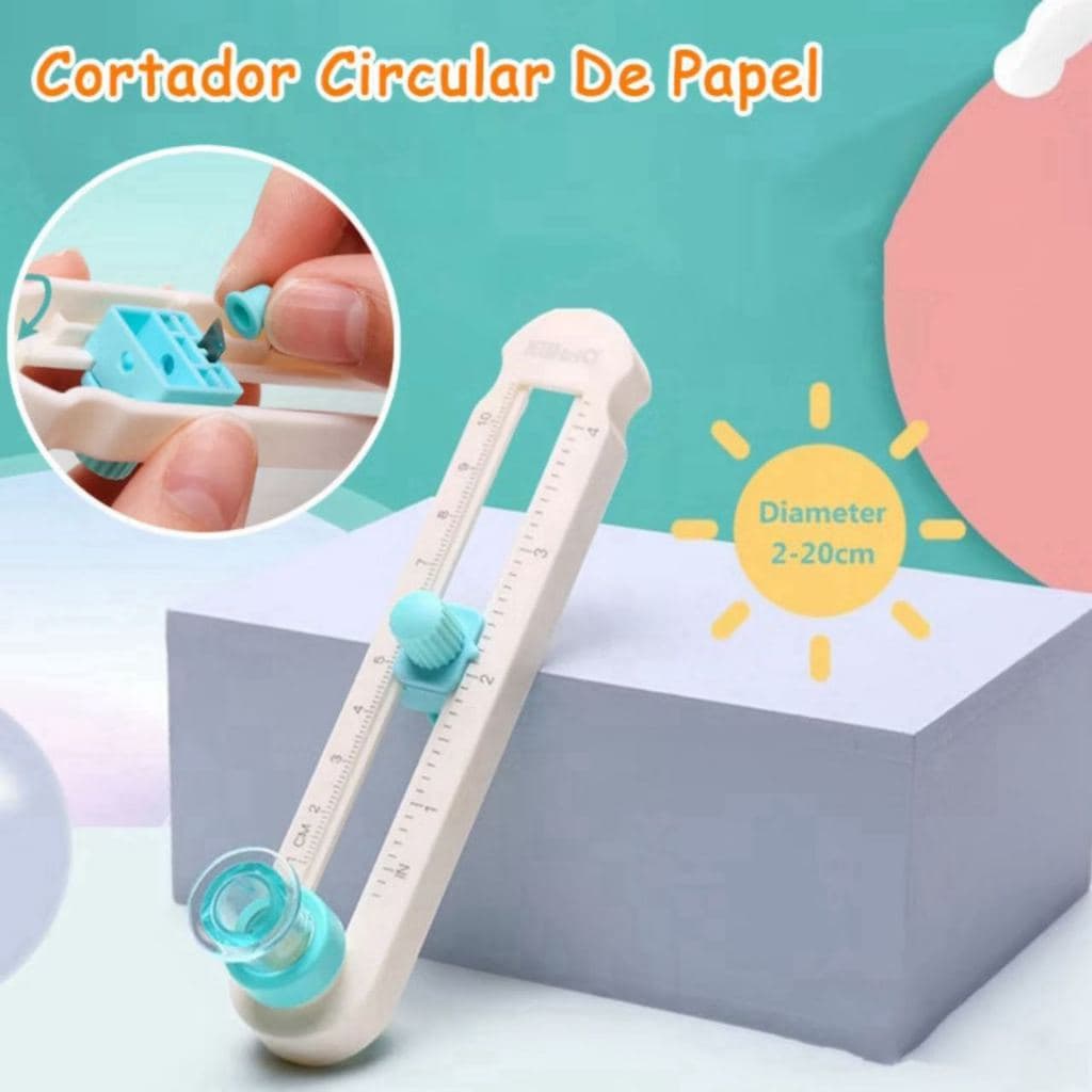 2-20cm Cortador Circular De Papel De Com Balança Ajustável Portátil Para Composto