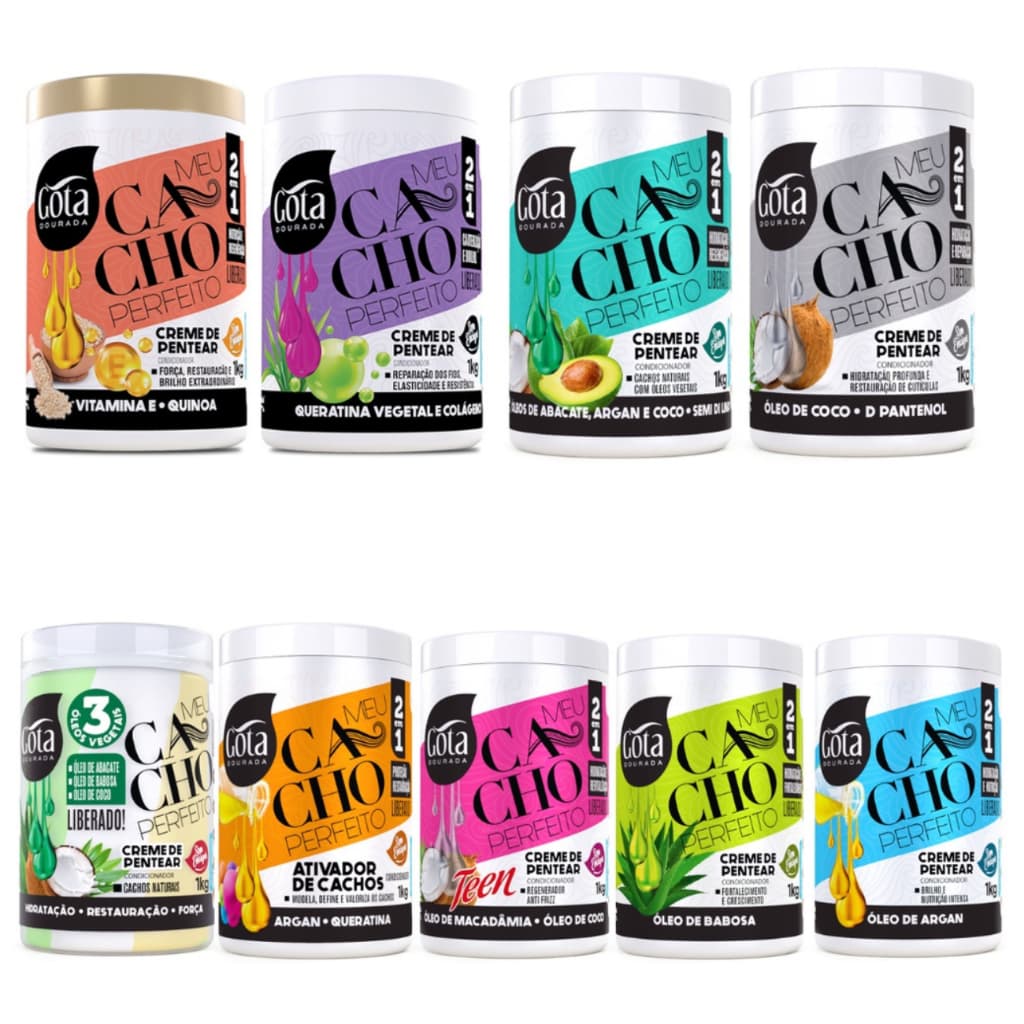 Creme de Pentear Cachos Perfeitos Gota Dourada 1KG