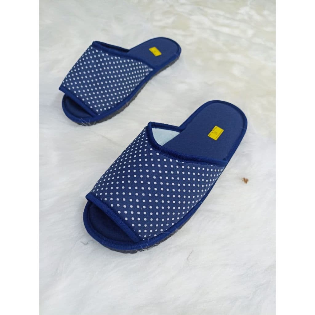 Chinelos de quarto de pano, solado antiderrapante KTWO do 34 ao 40.