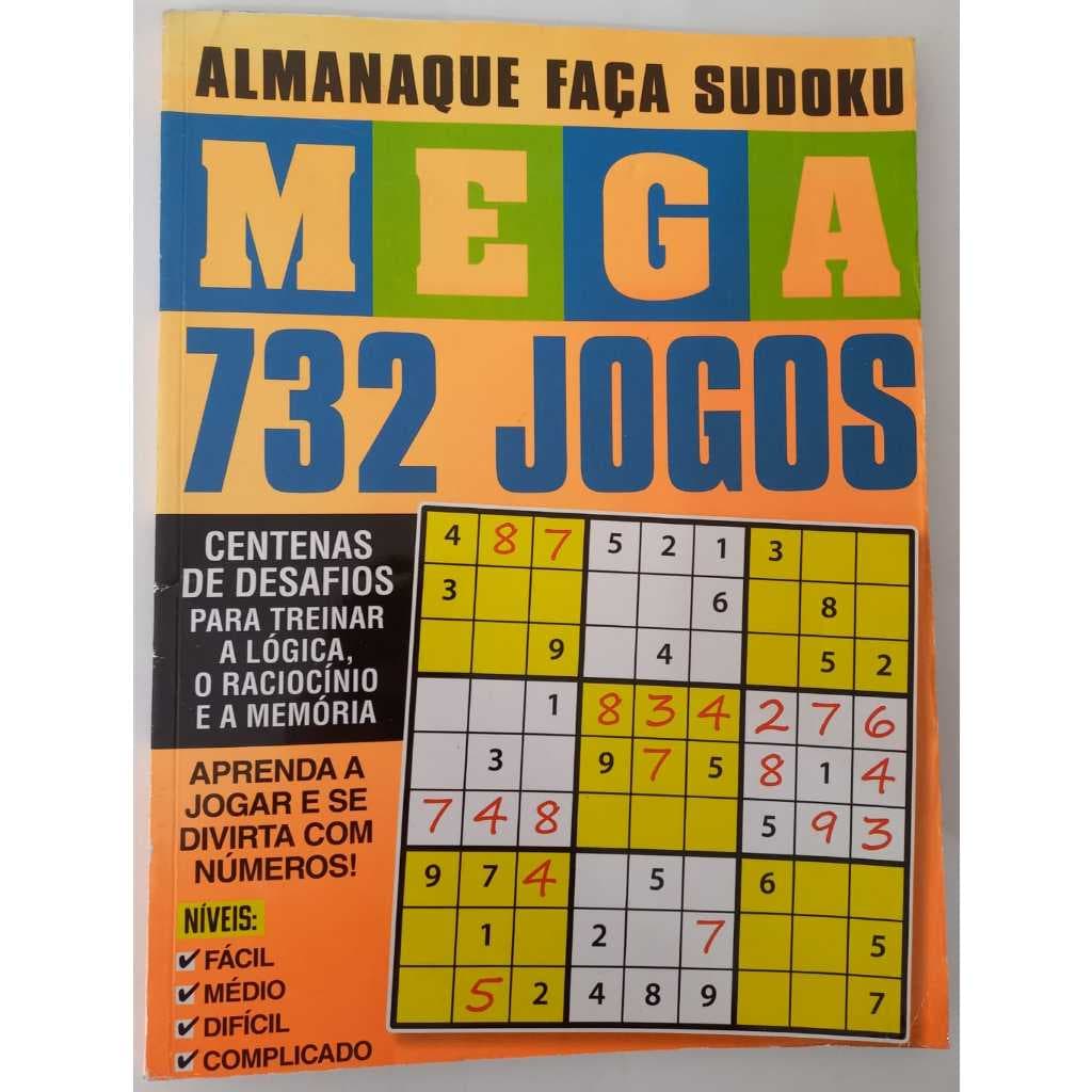 MEGA LIVRO SUDOKU 732 Jogos ALMANAQUE GIGANTE Números Grandes
