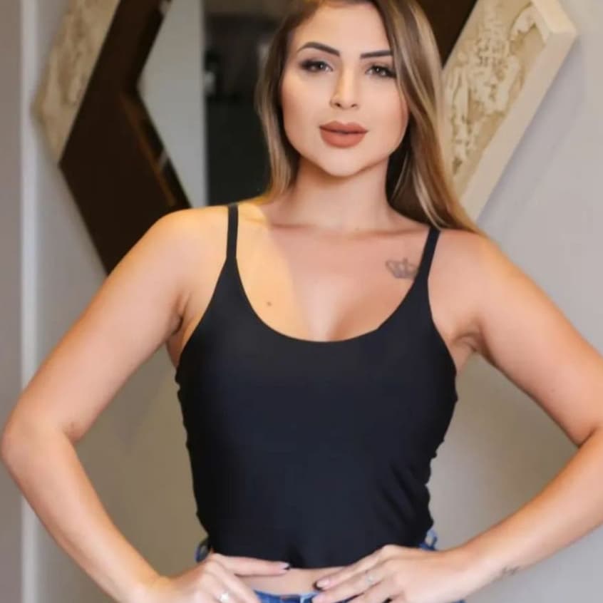 Cropped Alça Fina Suplex  com bojo