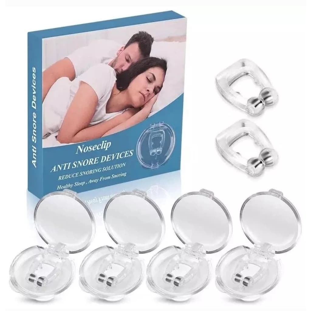 Kit 4, 2 ou 1 Clipe Magnético Nasal Anti Ronco e Apneia Dilatador