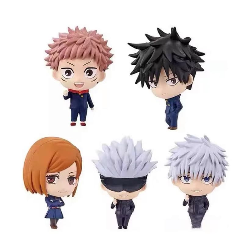 Conjunto Anime Jujutsu Kaisen Gojo Satoru Q Versão PVC Action Figure Miniatura Modelo Brinquedos Colecionáveis