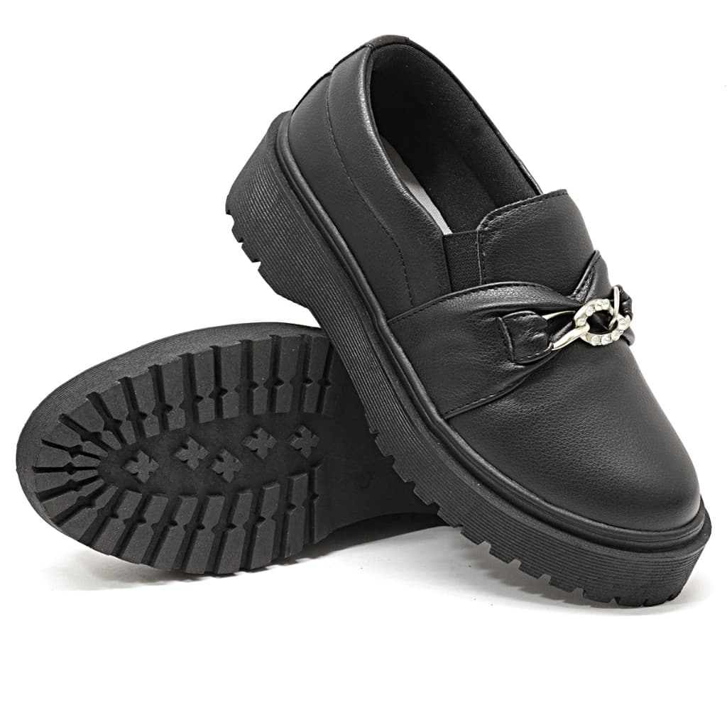 Sapato Oxford Preto Tratorada DK