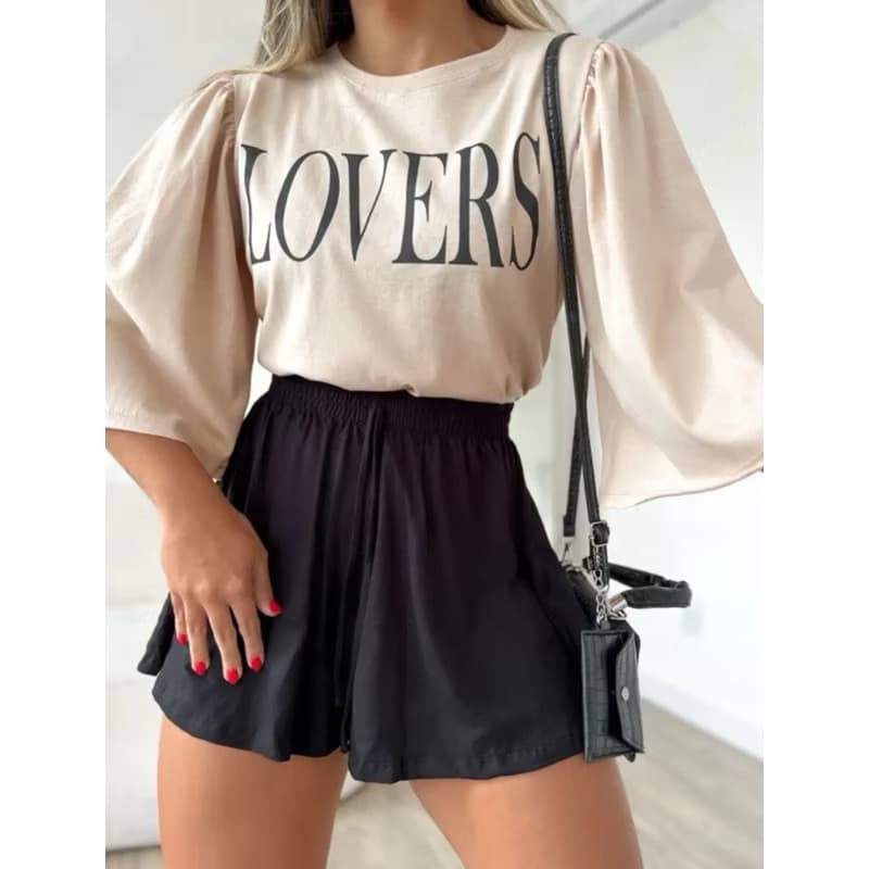 Shorts Feminino Godê Soltinho Vermelho, Onça ou Branco