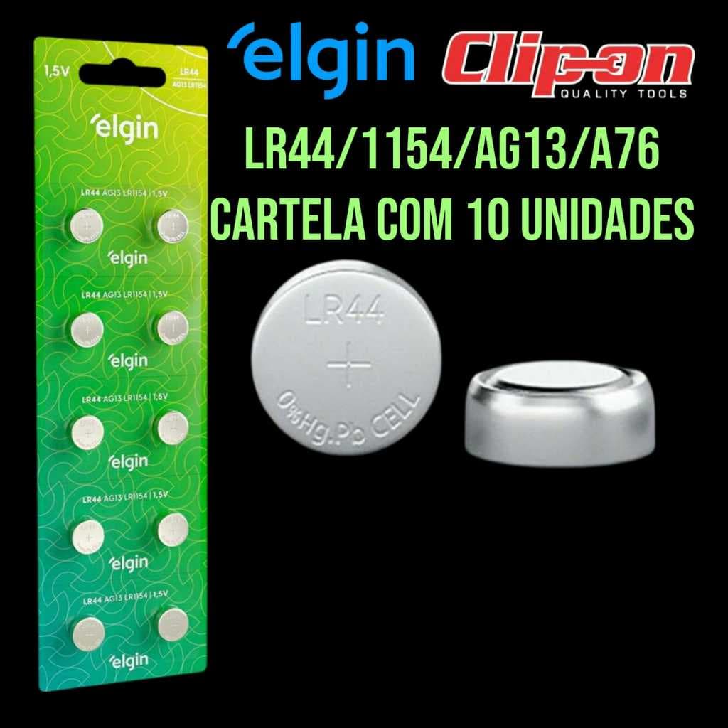 elgin LR44 cartela com 10 unidades